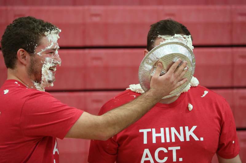 a man with cream on his face