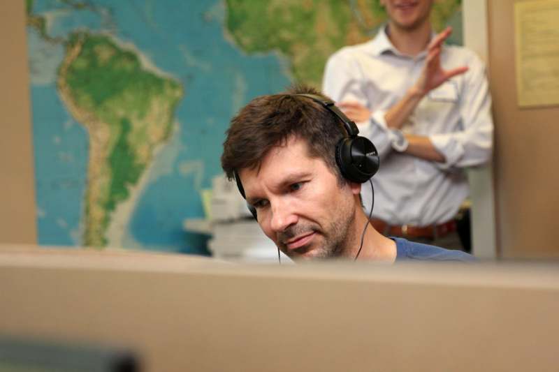 a man wearing headphones
