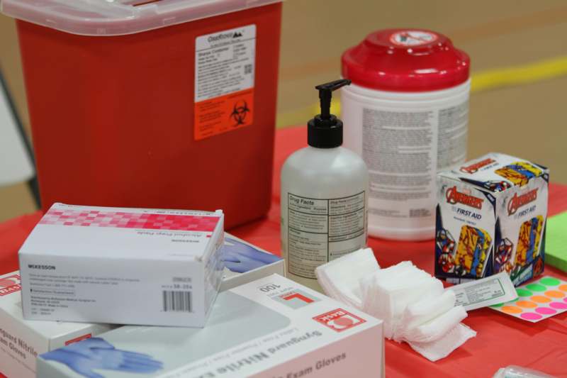 a group of medical supplies on a table