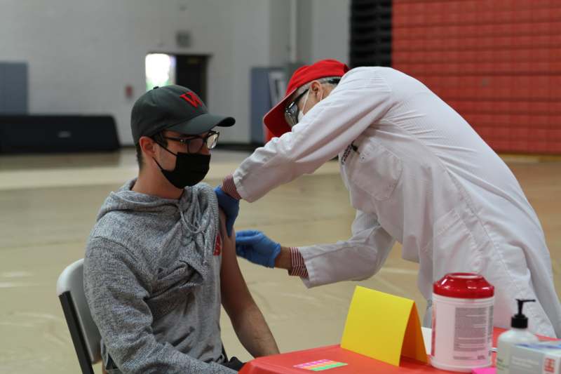 a man getting an injection