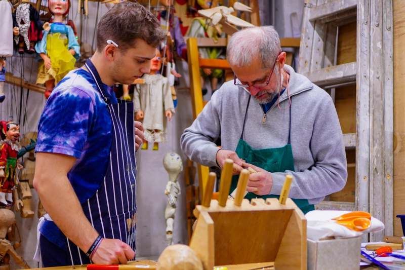 two men working in a workshop
