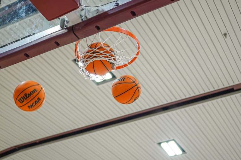 a basketballs in a net