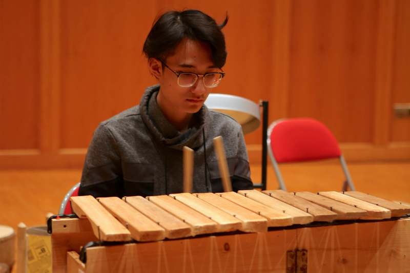 a man playing xylophone