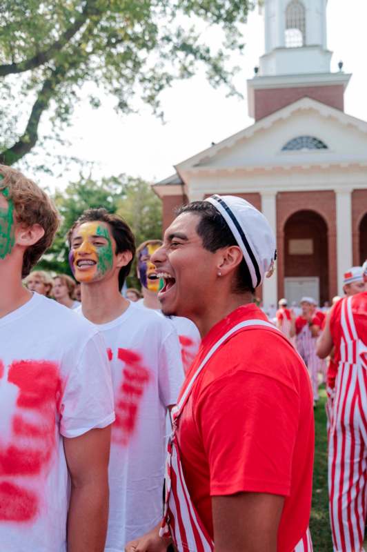 a group of people with paint on their faces