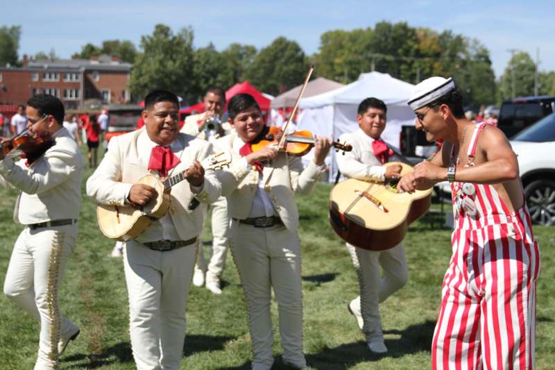 a group of men playing instruments