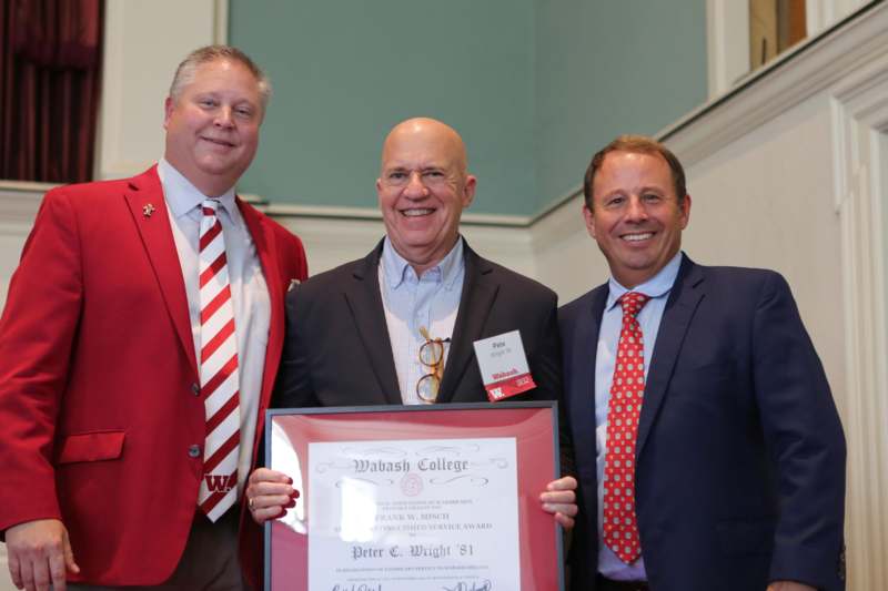 Peter Wright with Jim Hawksworth and Scott Feller