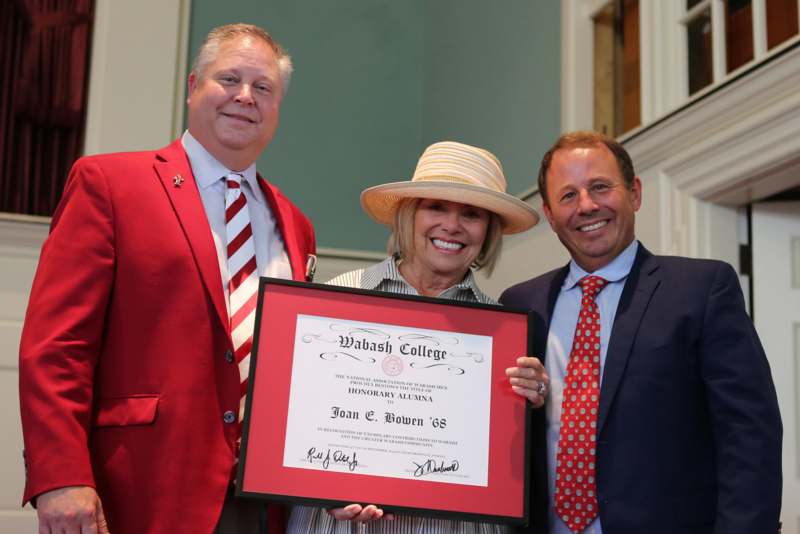 Joanie Bowen with Jim Hawksworth and Scott Feller