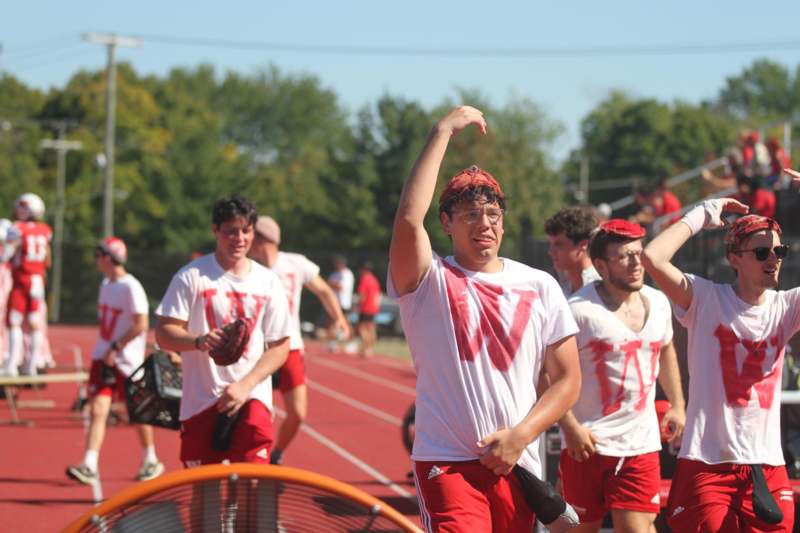 a group of people on a track