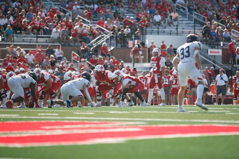 a group of football players on a field