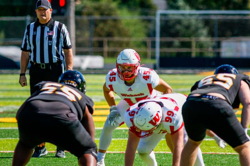 a football player in a field