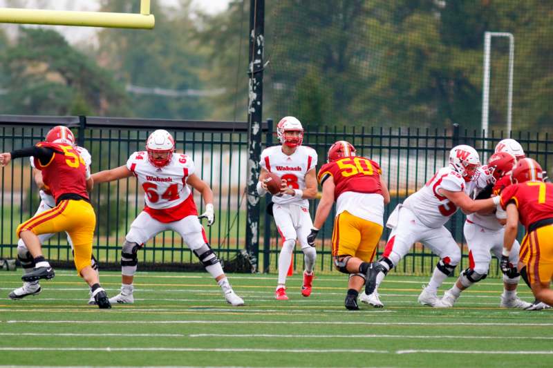 a group of football players on a field