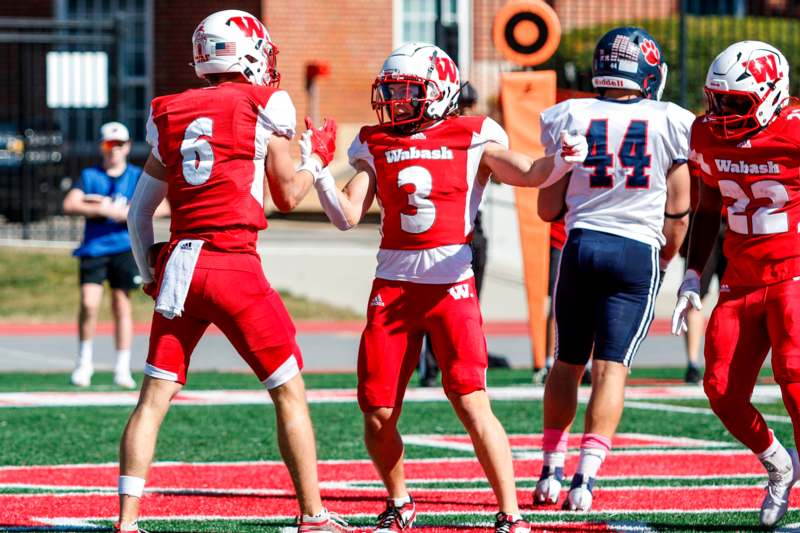 a group of football players on a field