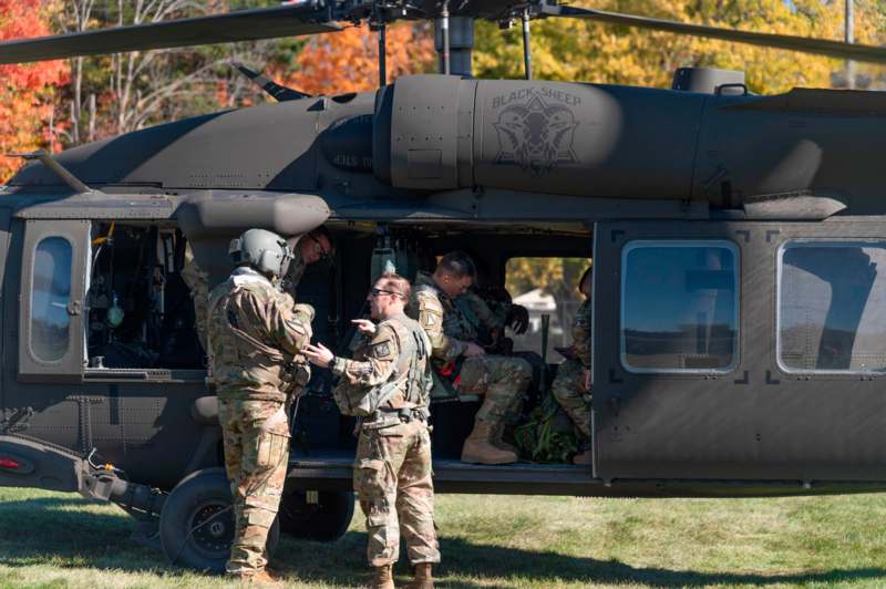 a group of people in military uniforms