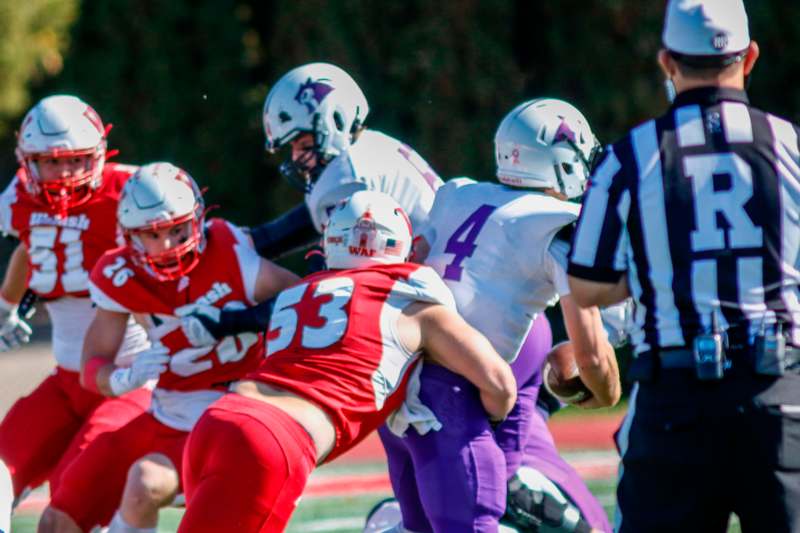 a group of football players in a game