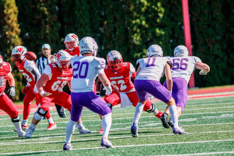 a group of football players on a field