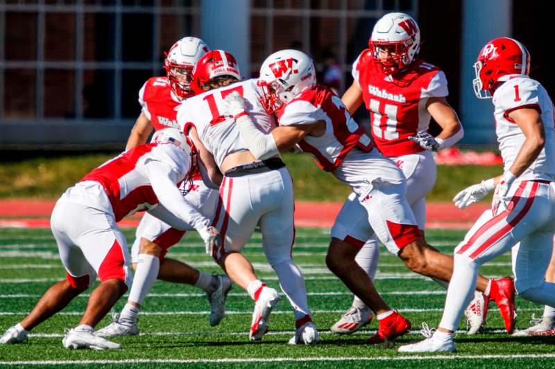 a group of football players on a field