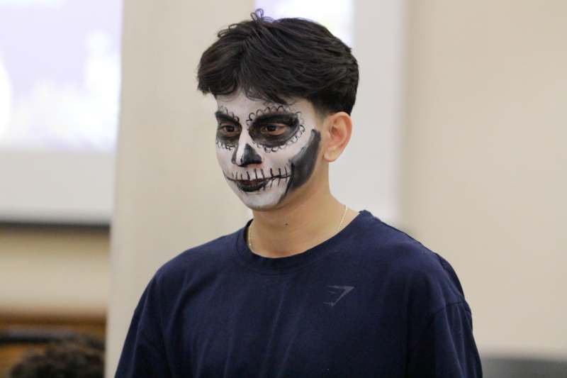 a man with face paint