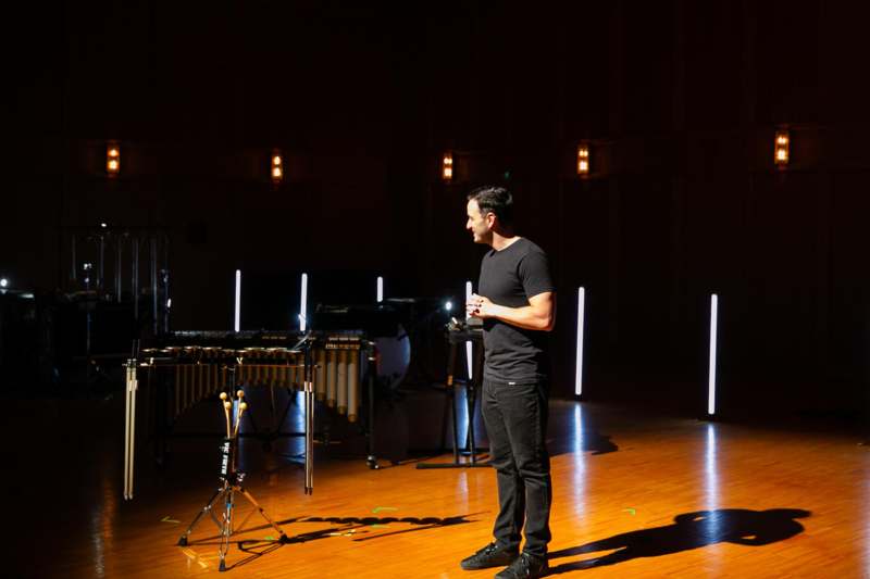 a man standing on a stage