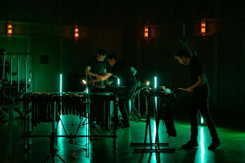 a group of men playing instruments