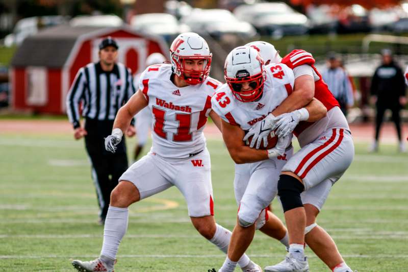 a group of football players on a field