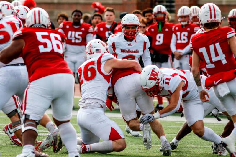 a group of football players on a field