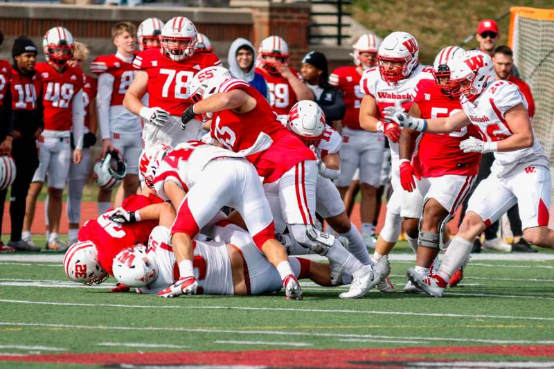 a group of football players on a field