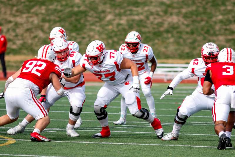 a group of football players on a field