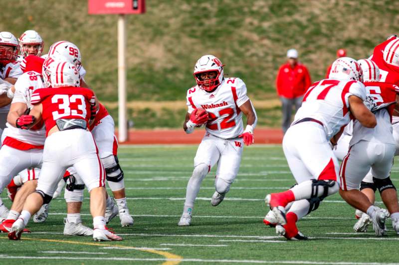 a group of football players on a field