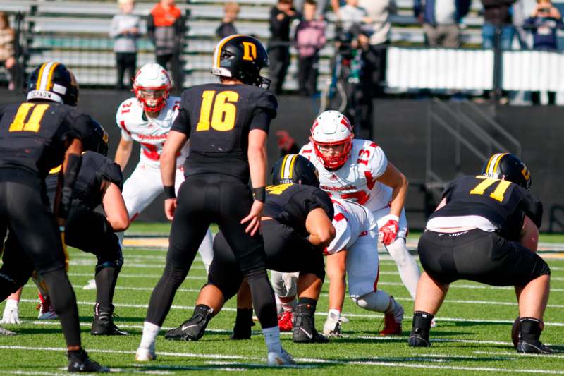 a group of football players on a field