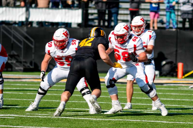 a group of football players on a field