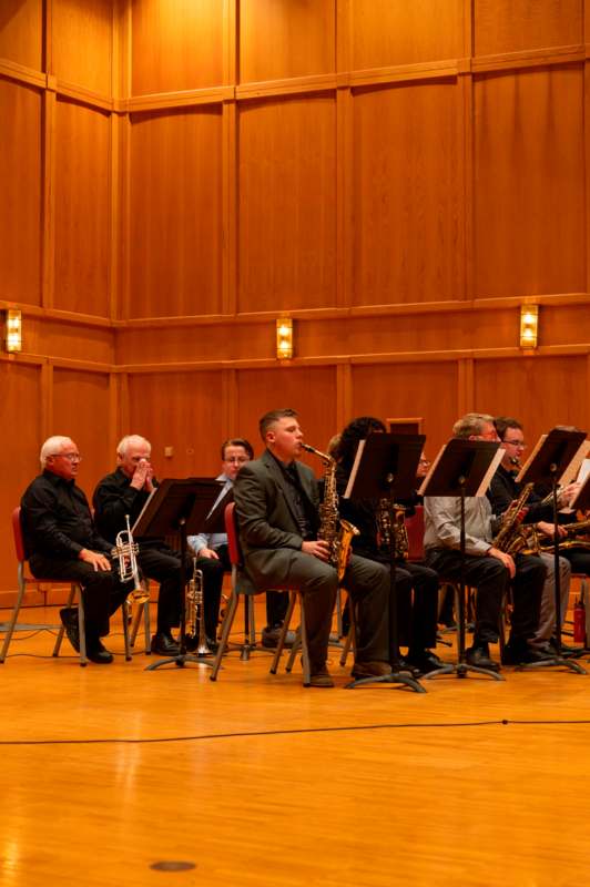 a group of people playing instruments