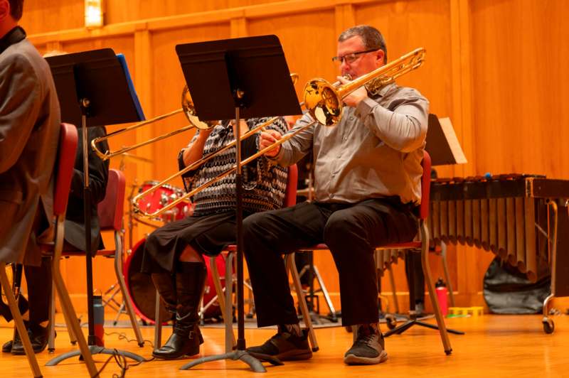 a man playing a trumpet