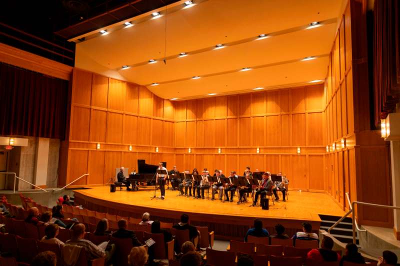 a group of people on a stage