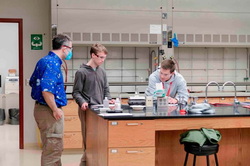 a group of people in a lab