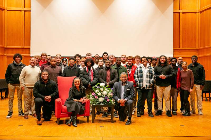 a group of people posing for a photo