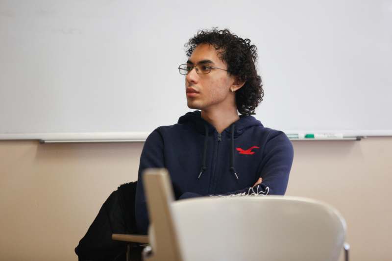 a man sitting in a chair