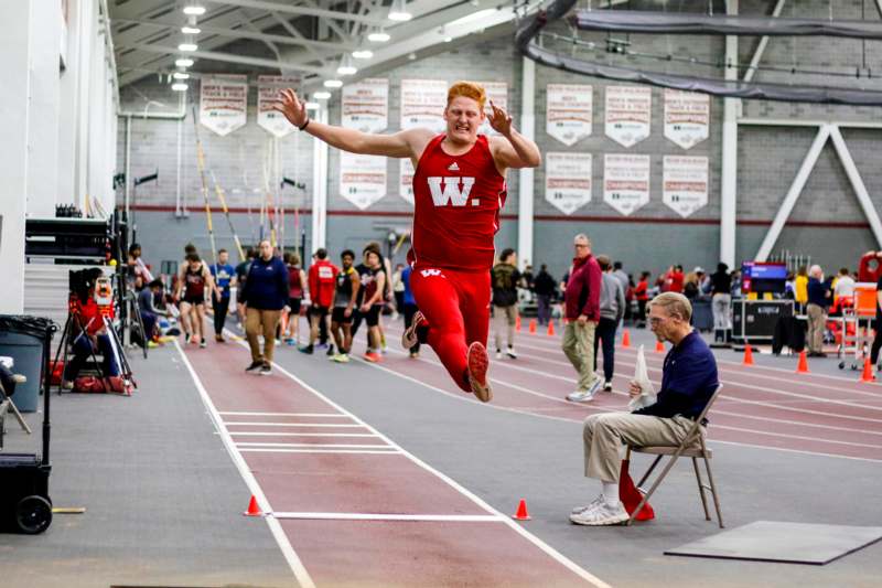 a man jumping in the air