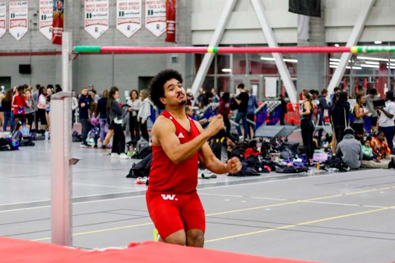 a man running in a track