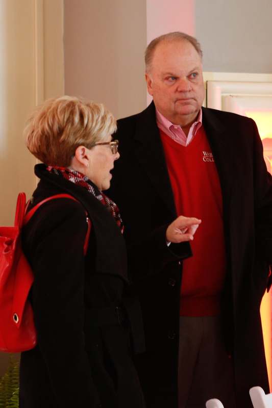 a man and woman standing together