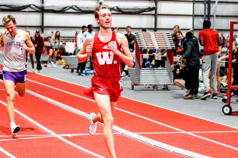 a man running on a track