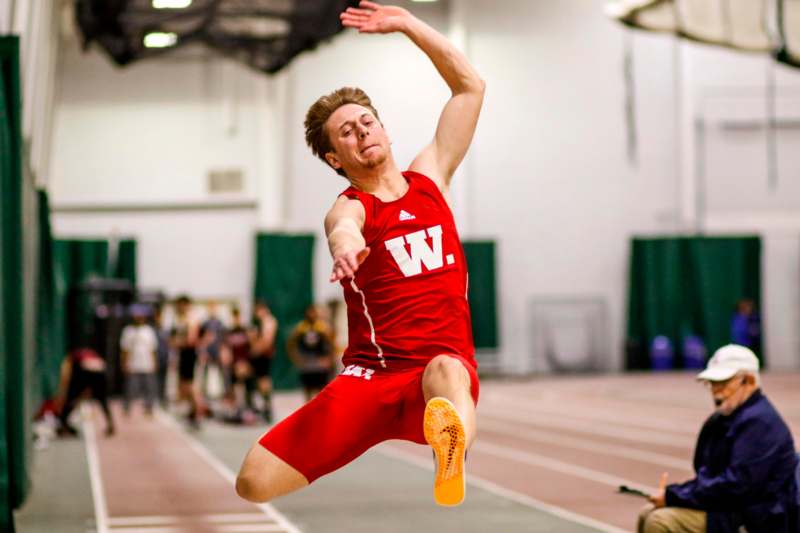 a man jumping in the air