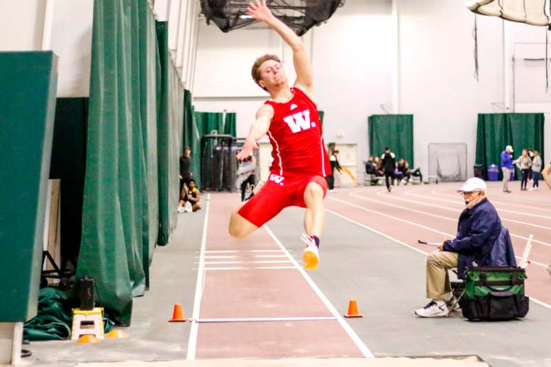 a man jumping in the air