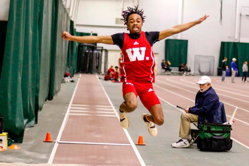 a man jumping in the air