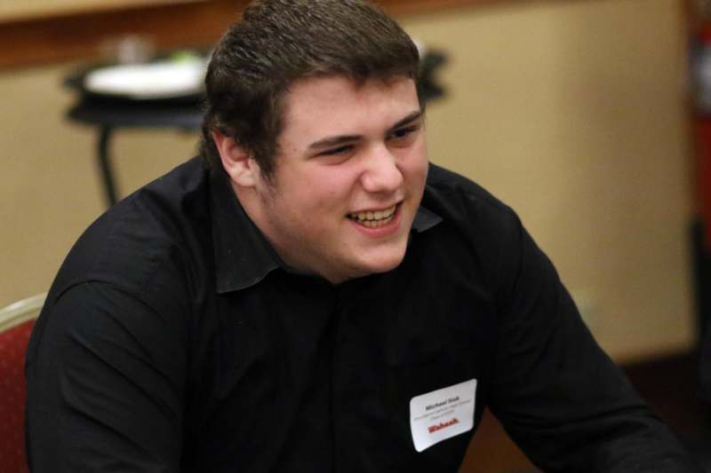 a man in a black shirt