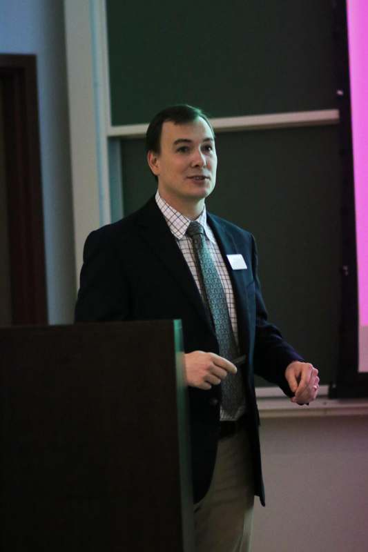 a man standing in front of a podium