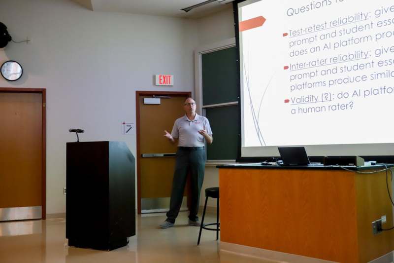 a man standing in front of a podium