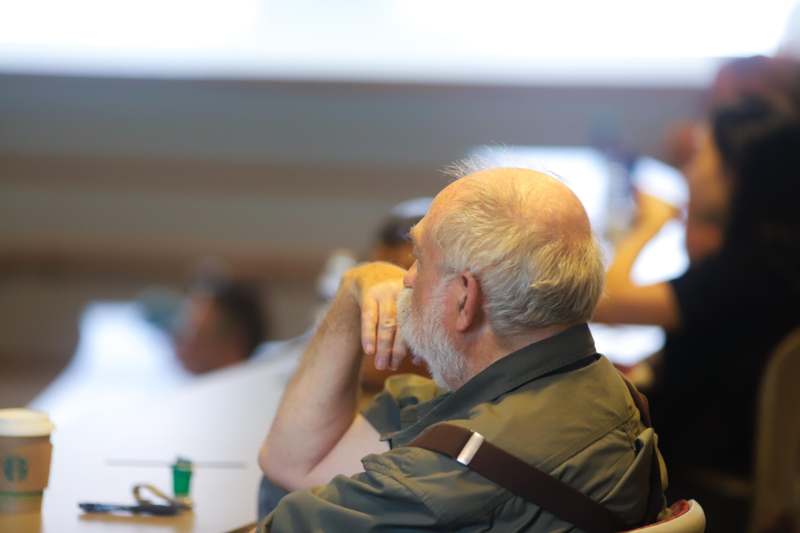 a man sitting at a table