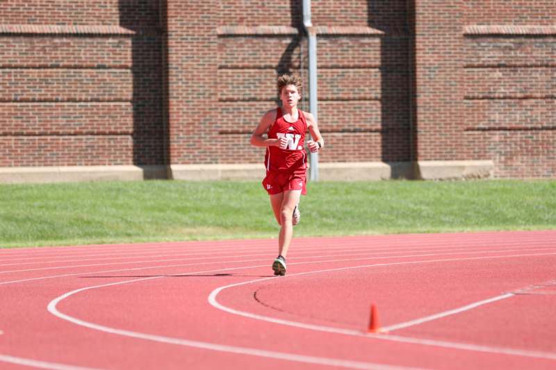 a person running on a track
