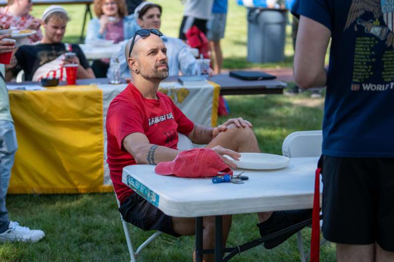 a man sitting at a table