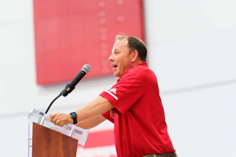 a man speaking into a microphone